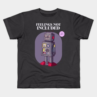 Creepy Vintage "Feelings Not Included" Antique Toy Robot Kids T-Shirt